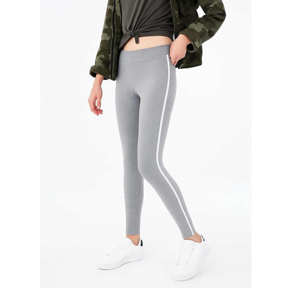 Aeropostale Grey &‎ White Stripe Leggings